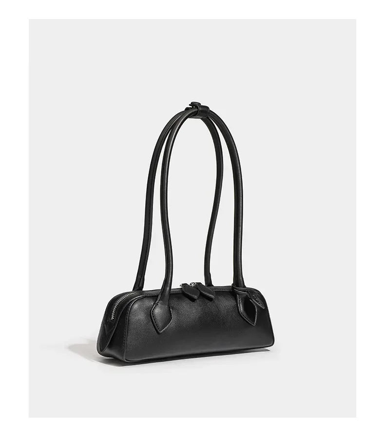 French Designer Sausage Bag Vintage Underarm Bag Genuine Leather Women's Handbag Casual Commuting Versatile Single Shoulder Bags