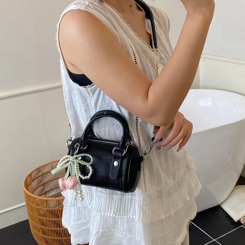 Candy Color Pu Leather Handbag Clutch Bag Fashion bolsa feminina Brand Small Square Bag 2025 New Versatile Mobile Phone Bag Purs