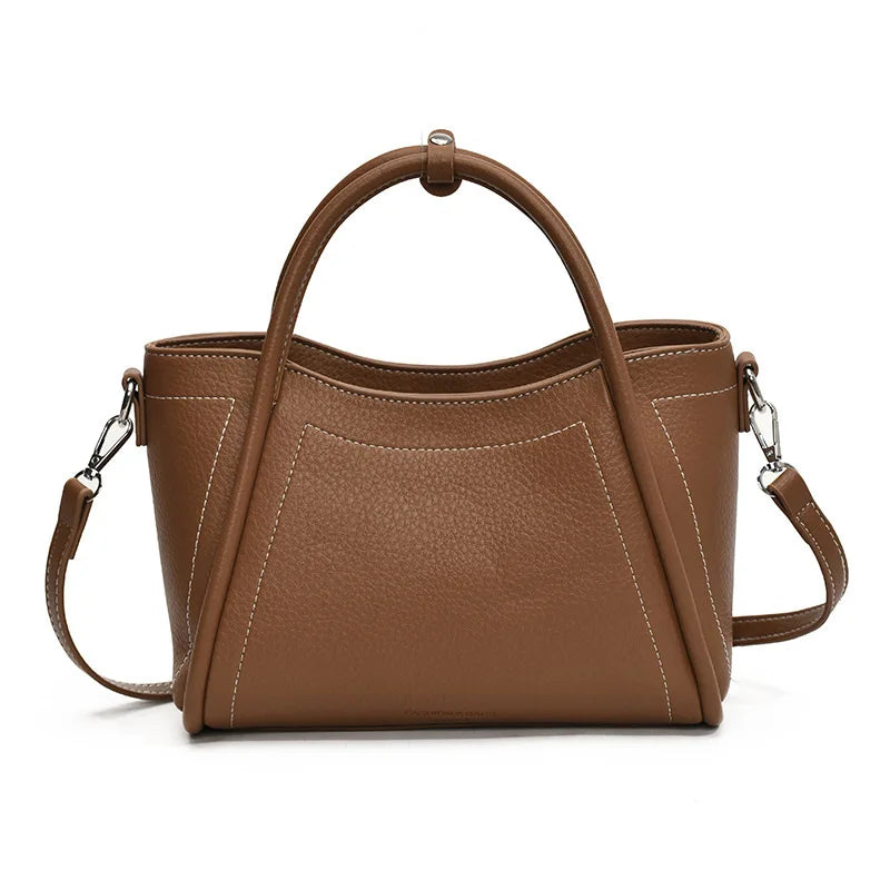 2025 new style large-capacity high-end PU messenger bag for daily commuting, soft leather wing bag for women