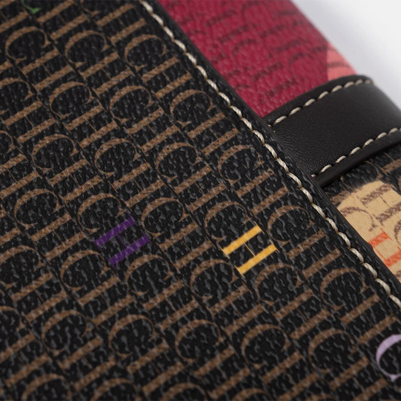 CH Wallet Bag with Floral Letters Printed Lock Design High Quality PU Material Women's 2025 Designer Shoulder Bag