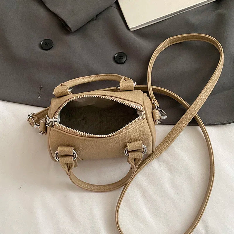 Candy Color Pu Leather Handbag Clutch Bag Fashion bolsa feminina Brand Small Square Bag 2025 New Versatile Mobile Phone Bag Purs