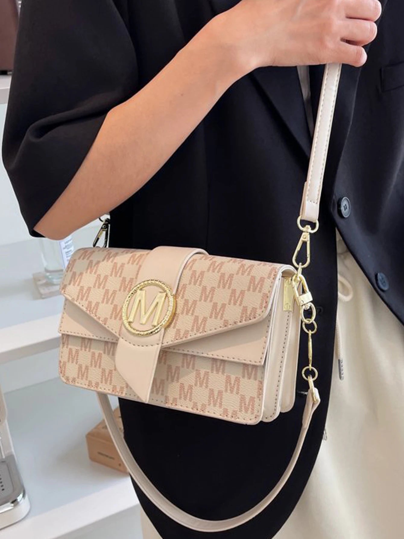 Lingge bag, chain bag, single shoulder bag, diagonal cross style crossbody bag for women