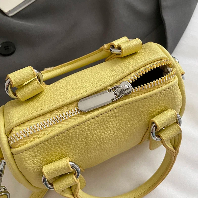 Candy Color Pu Leather Handbag Clutch Bag Fashion bolsa feminina Brand Small Square Bag 2025 New Versatile Mobile Phone Bag Purs