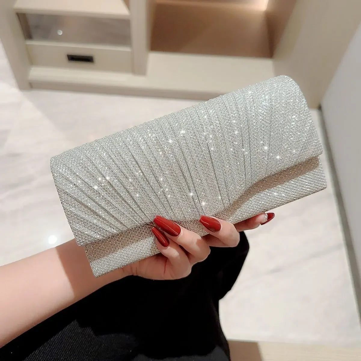 Evening Bag Dress Versatile European and American Clutch Bag Crossbody Celebrity Fashion Diamond Bow Chain Bag Lady Handbag
