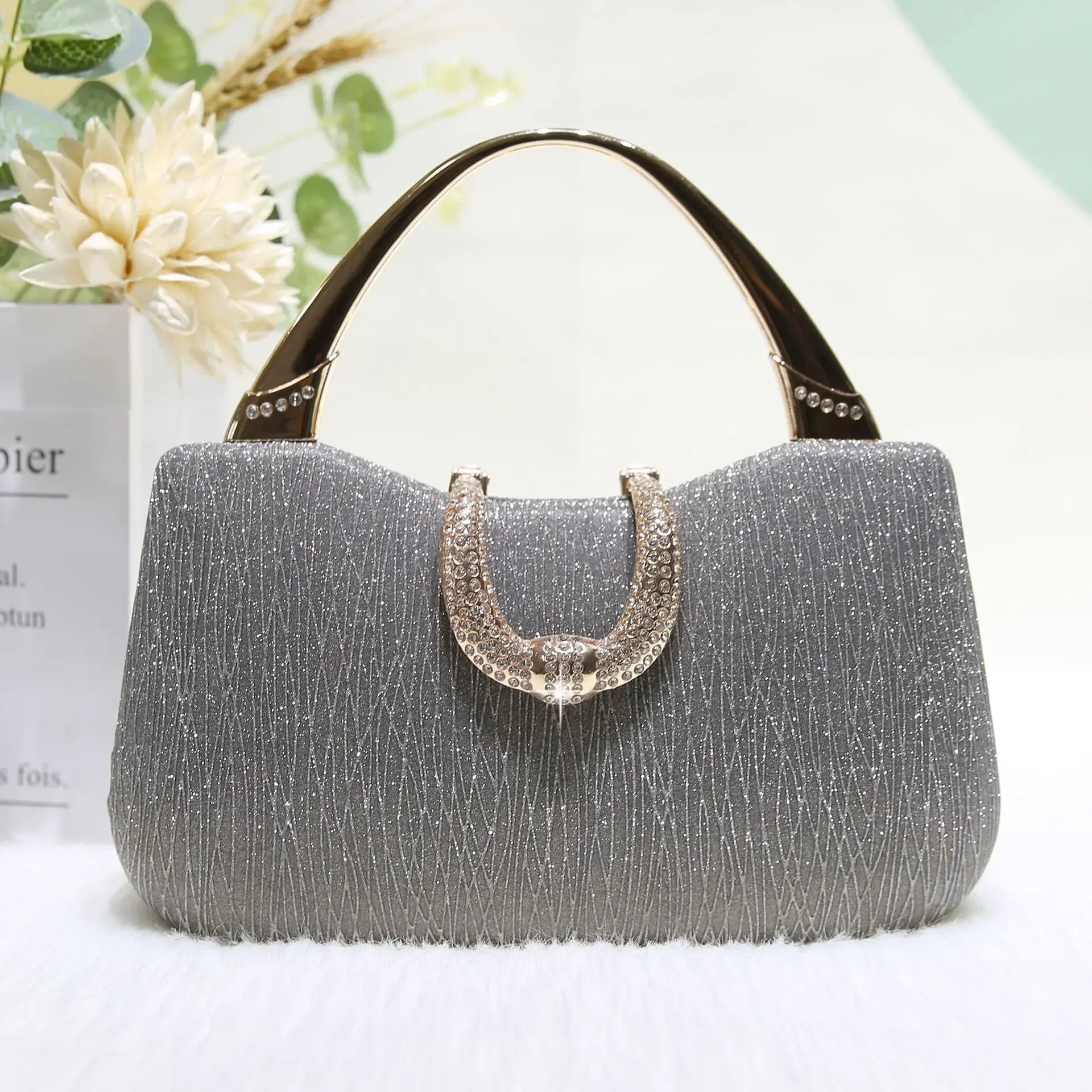 2024 Fashion Trend New Women's Bag High-end Texture Fine Glitter Exquisite Hand-held Evening Bag Fashion Urban Beauty Clutch Bag