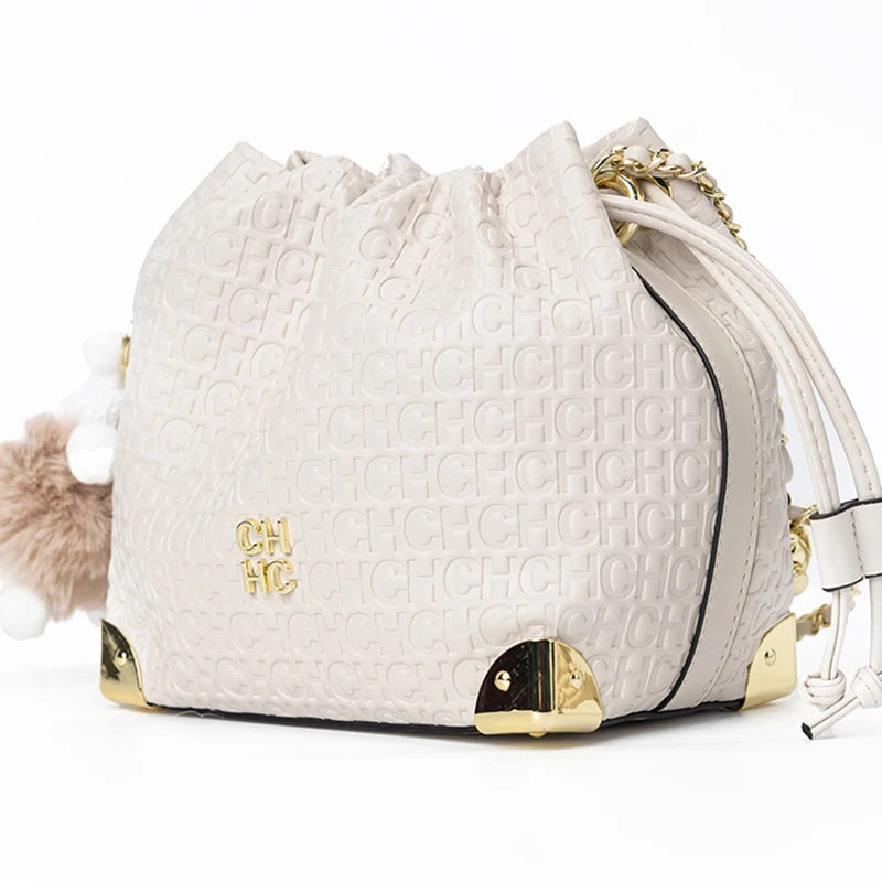 CH Crossbody High Quality Ladies Light Luxury Chain Bag Adjustable Brand Letter Print Cartoon Pendant Design Unique Popular