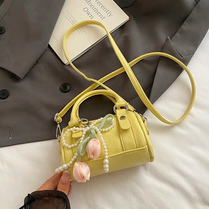 Candy Color Pu Leather Handbag Clutch Bag Fashion bolsa feminina Brand Small Square Bag 2025 New Versatile Mobile Phone Bag Purs