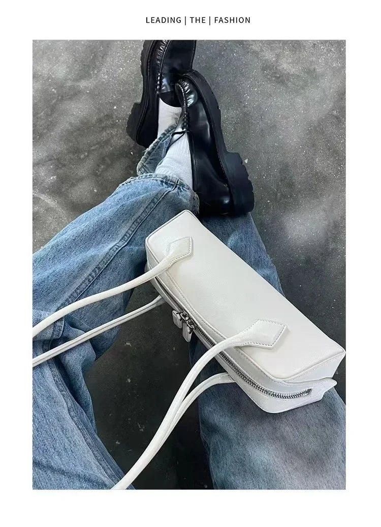 French Designer Sausage Bag Vintage Underarm Bag Genuine Leather Women's Handbag Casual Commuting Versatile Single Shoulder Bags