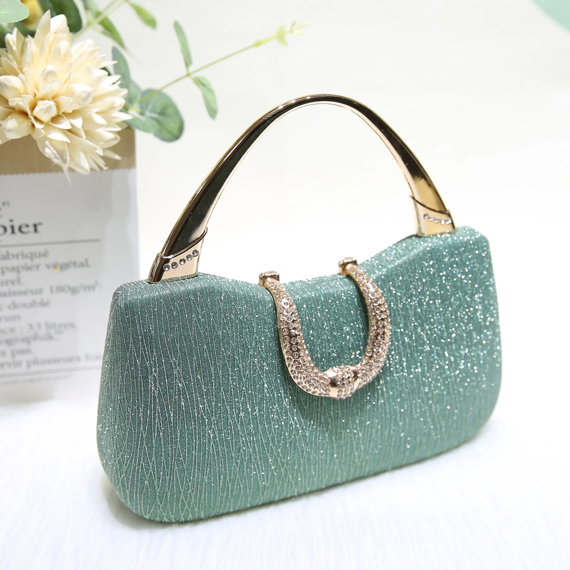 2024 Fashion Trend New Women's Bag High-end Texture Fine Glitter Exquisite Hand-held Evening Bag Fashion Urban Beauty Clutch Bag