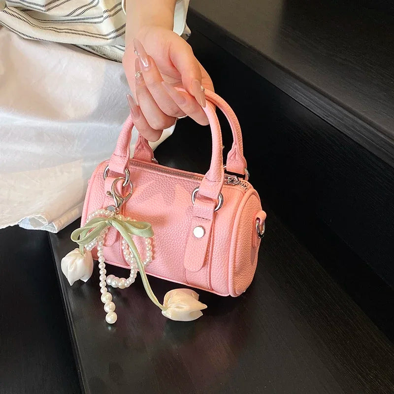 Candy Color Pu Leather Handbag Clutch Bag Fashion bolsa feminina Brand Small Square Bag 2025 New Versatile Mobile Phone Bag Purs