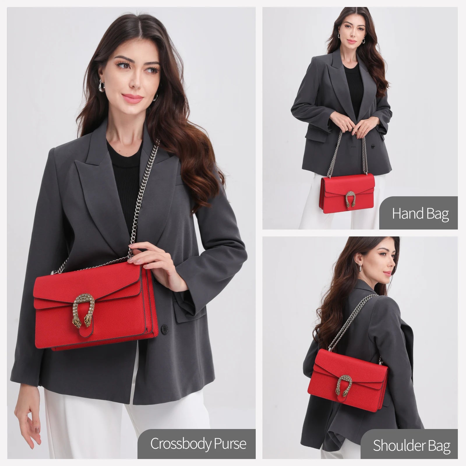 luxury brand design crossbody bags for women genuine leather chains shoulder bag high quality fashion Funky purses and handbags