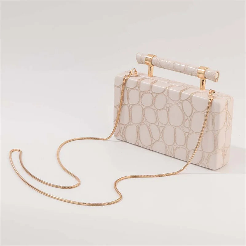 XMESSUN Women New Acrylic Evening Clutch Bag,Fashion Designer Female Wedding Party Pouch Bag Ladies Chain Shoulder Crossbody Bag