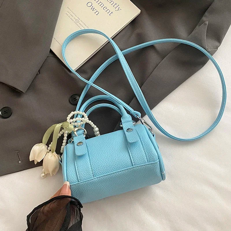 Candy Color Pu Leather Handbag Clutch Bag Fashion bolsa feminina Brand Small Square Bag 2025 New Versatile Mobile Phone Bag Purs