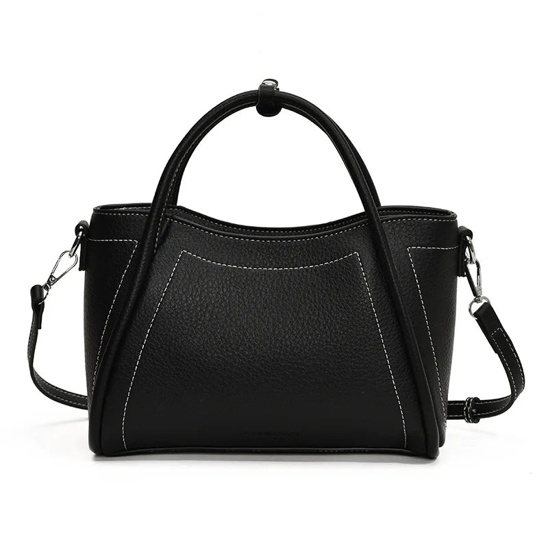 2025 new style large-capacity high-end PU messenger bag for daily commuting, soft leather wing bag for women