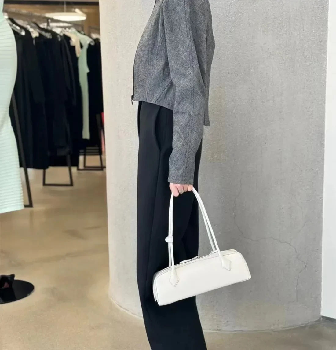 French Designer Sausage Bag Vintage Underarm Bag Genuine Leather Women's Handbag Casual Commuting Versatile Single Shoulder Bags