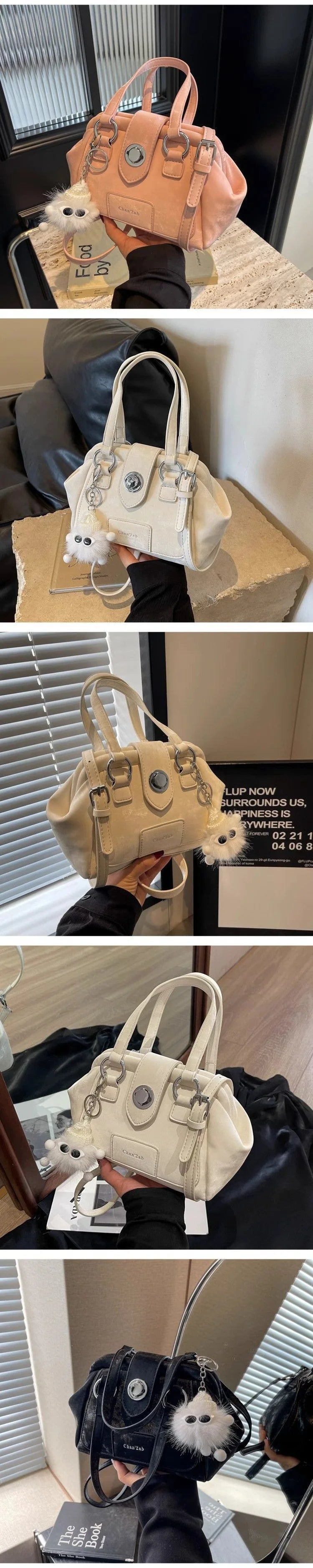 Fashion Niche Design Handbag New Popular Versatile Women Shoulder Bag Temperament Gentle Crossbody Bag With Pendant