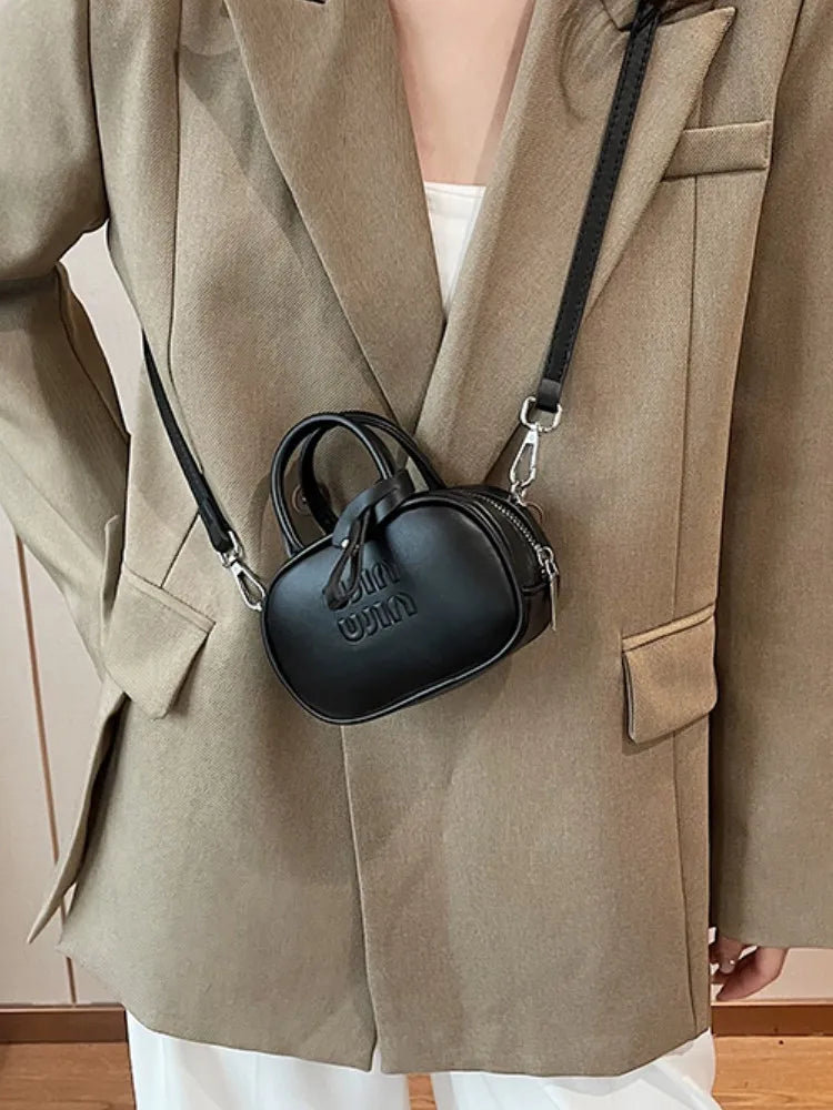 Bowling mini small bag style 2025 famous brand all-match lipstick bag light luxury designer niche high-end messenger bag trend