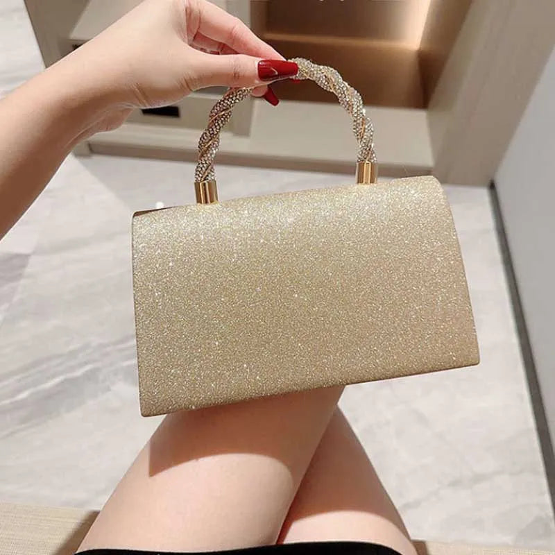 Evening Bag Dress Versatile European and American Clutch Bag Crossbody Celebrity Fashion Diamond Bow Chain Bag Lady Handbag