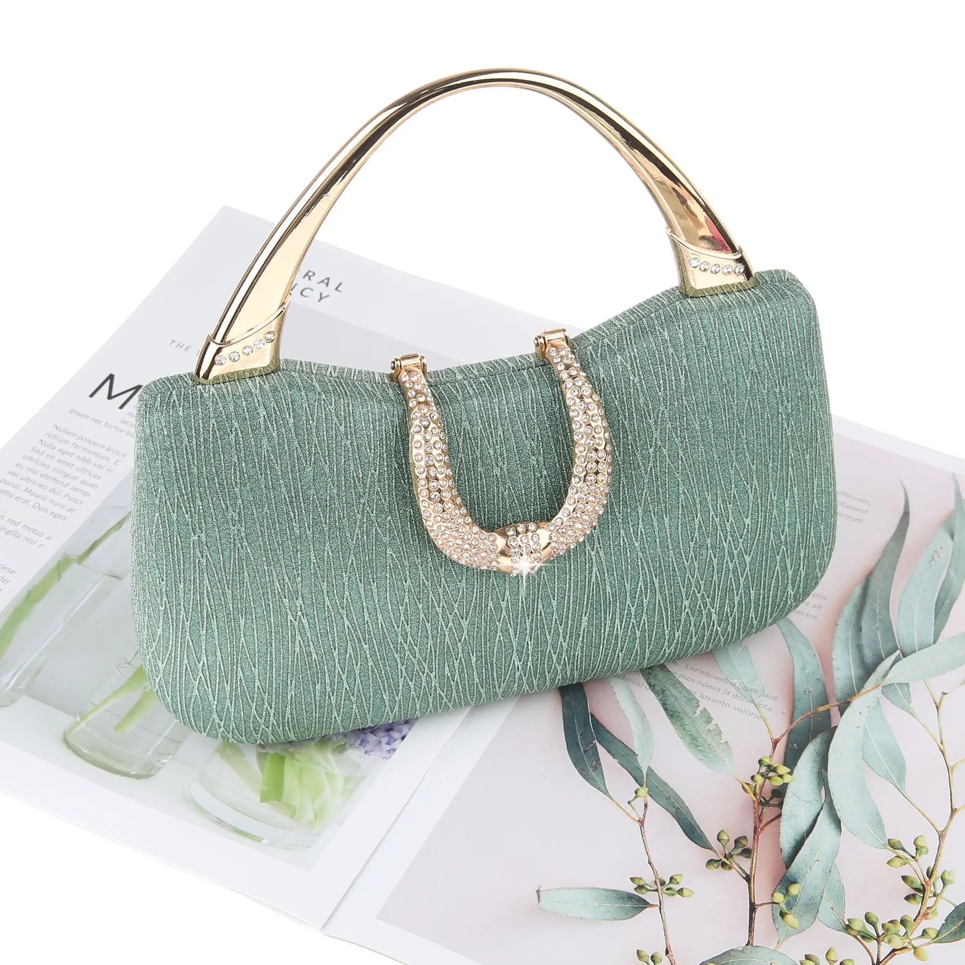 2024 Fashion Trend New Women's Bag High-end Texture Fine Glitter Exquisite Hand-held Evening Bag Fashion Urban Beauty Clutch Bag