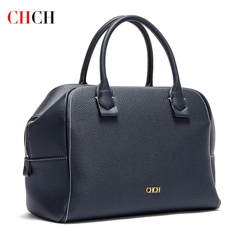 CHCH Women's Crossbody Bag Autumn Large Capacity Pillow Bag Hidden Blue Zipper Wide Shoulder Strap Travel Bag