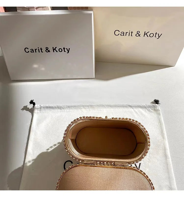 Luxury Designer Glod Metal Cage Pearl Beading Handle Women Handbag Evening Bag Wedding Party Clutch Purse Shoulder Crossbody Bag