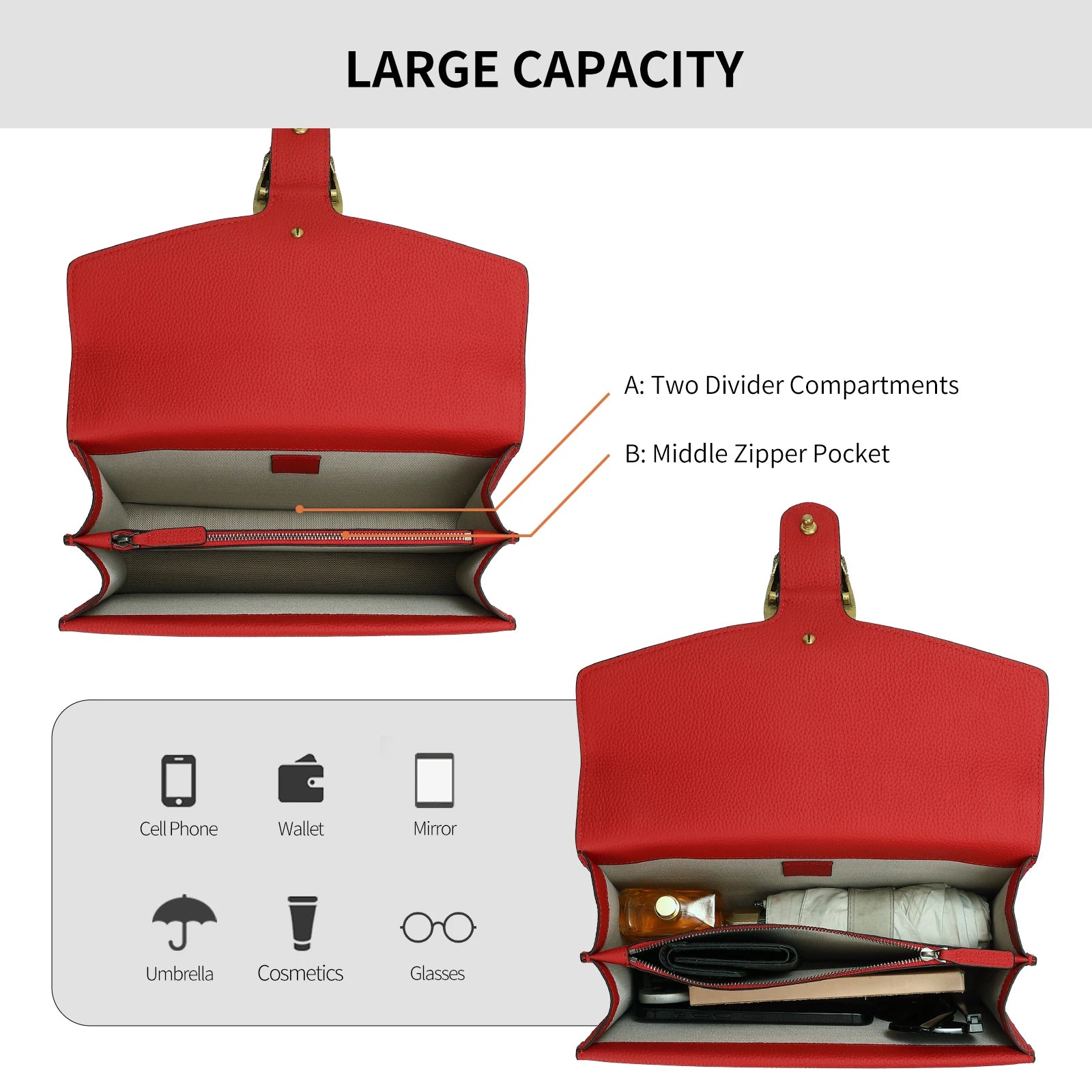 luxury brand design crossbody bags for women genuine leather chains shoulder bag high quality fashion Funky purses and handbags