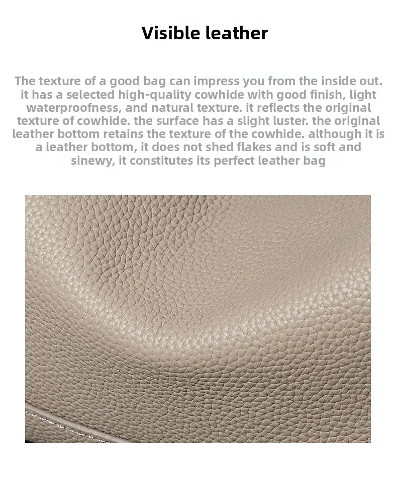Cowhide Large Capacity Tote Bag Genuine Leather Shoulder Fashion Crossbody Women's Bag hobo high quality ladies bags on offer