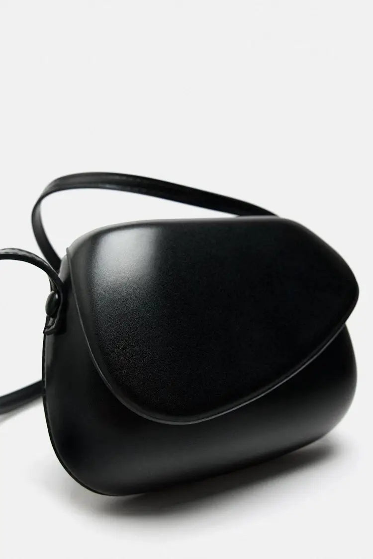 Female casual black small pu leather saddle armpit bag 2025 luxury designer chain shoulder cross bag women vintage armpit handba