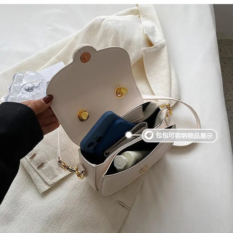 Senior Texture Small Bag Female 2025 Spring Summer New Popular Pop Crossbody Package Network Red Small Handheld Saddle Bags