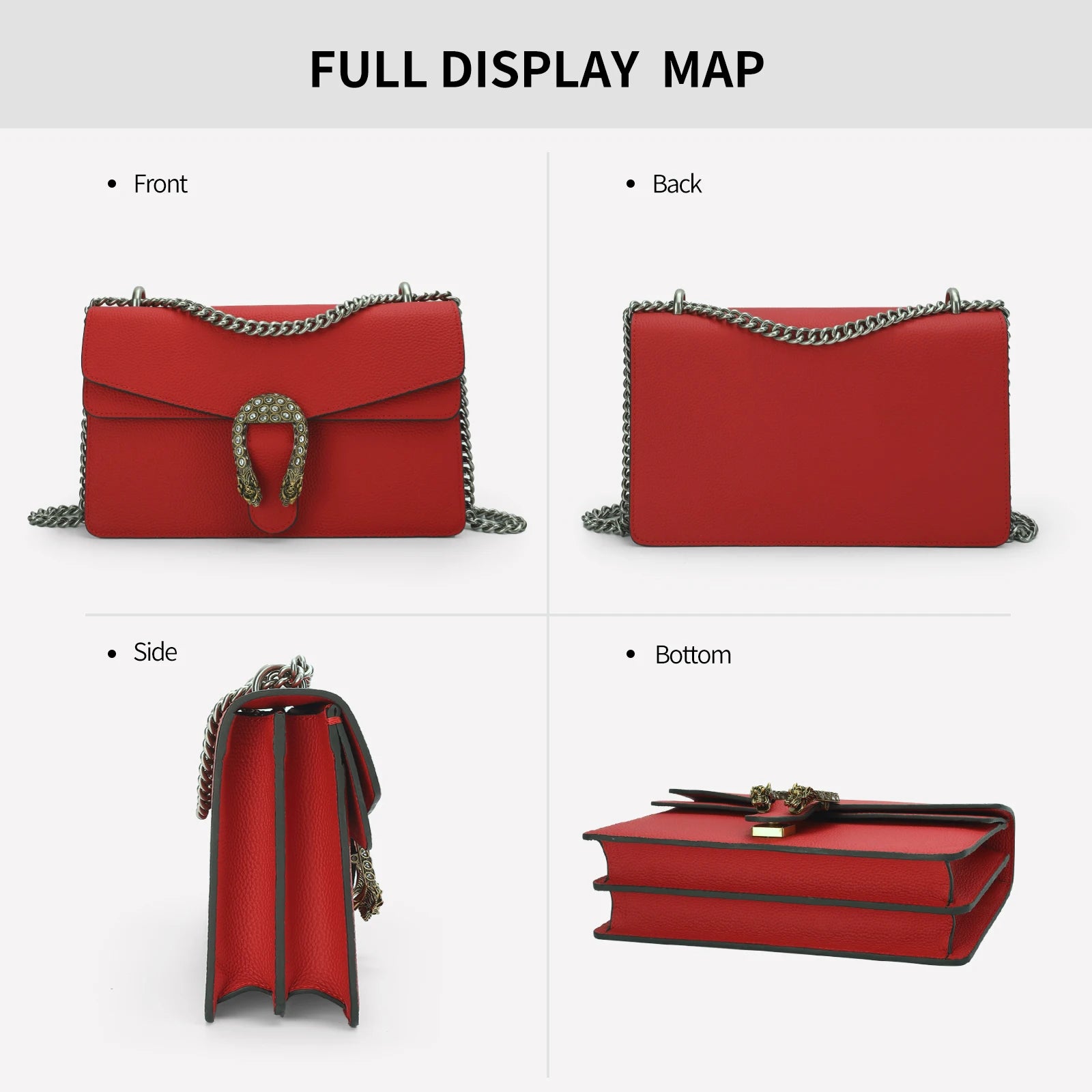 luxury brand design crossbody bags for women genuine leather chains shoulder bag high quality fashion Funky purses and handbags