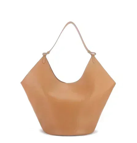 2023 Autumn and Winter Handbag Genuine Leather Dumpling Bucket Bag Niche Shoulder Tote