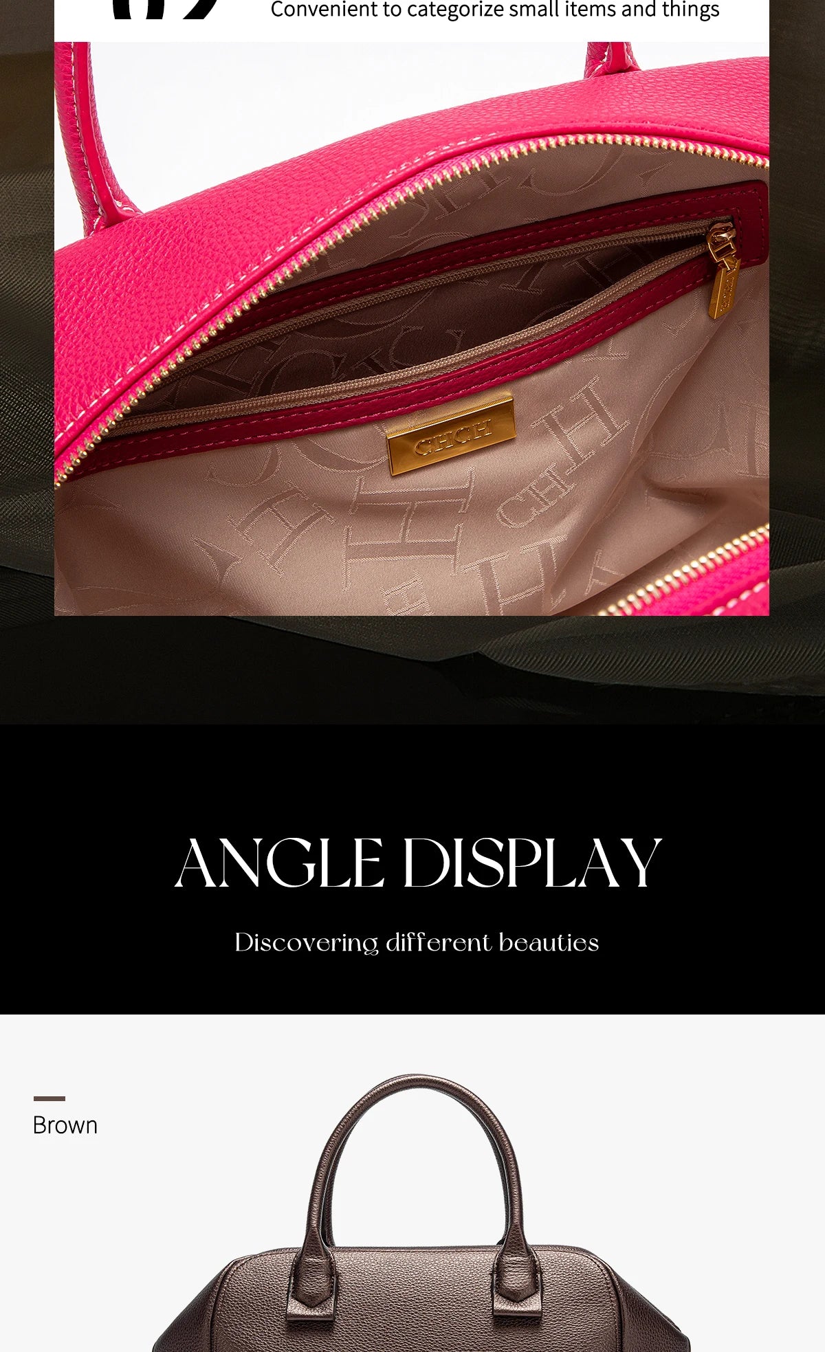 CHCH Women's Crossbody Bag Autumn Large Capacity Pillow Bag Hidden Blue Zipper Wide Shoulder Strap Travel Bag