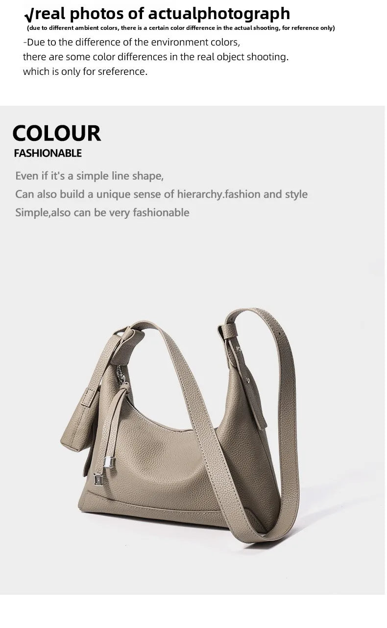 Cowhide Large Capacity Tote Bag Genuine Leather Shoulder Fashion Crossbody Women's Bag hobo high quality ladies bags on offer