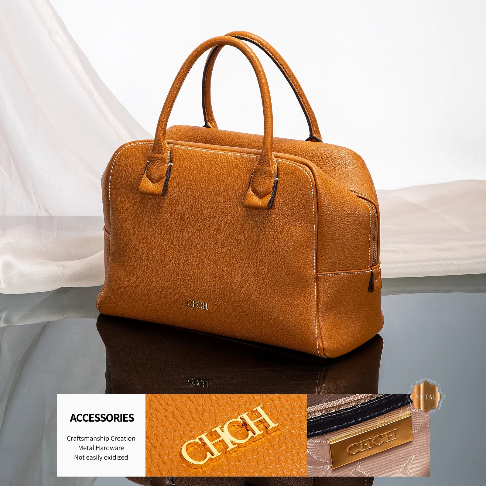 CHCH Women's Crossbody Bag Autumn Large Capacity Pillow Bag Hidden Blue Zipper Wide Shoulder Strap Travel Bag