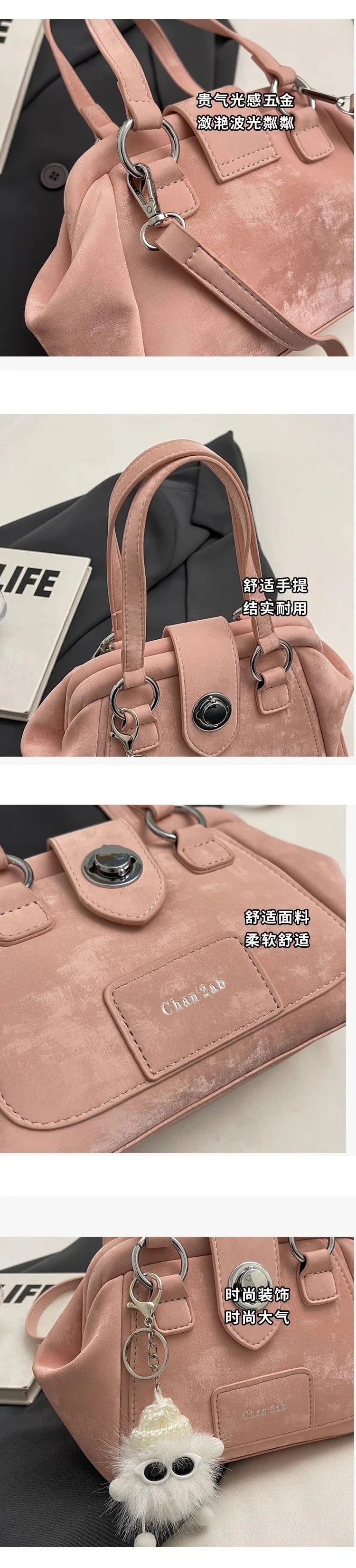 Fashion Niche Design Handbag New Popular Versatile Women Shoulder Bag Temperament Gentle Crossbody Bag With Pendant
