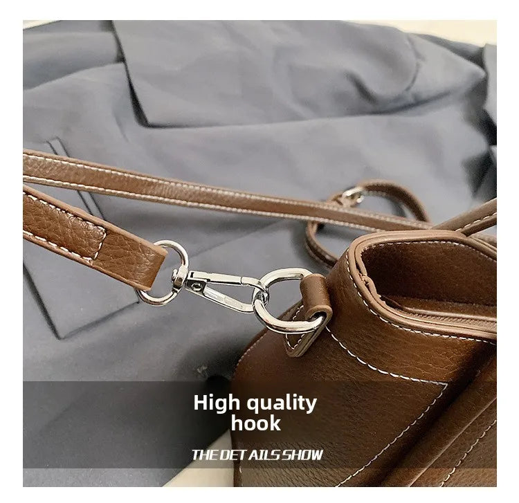 2025 new style large-capacity high-end PU messenger bag for daily commuting, soft leather wing bag for women