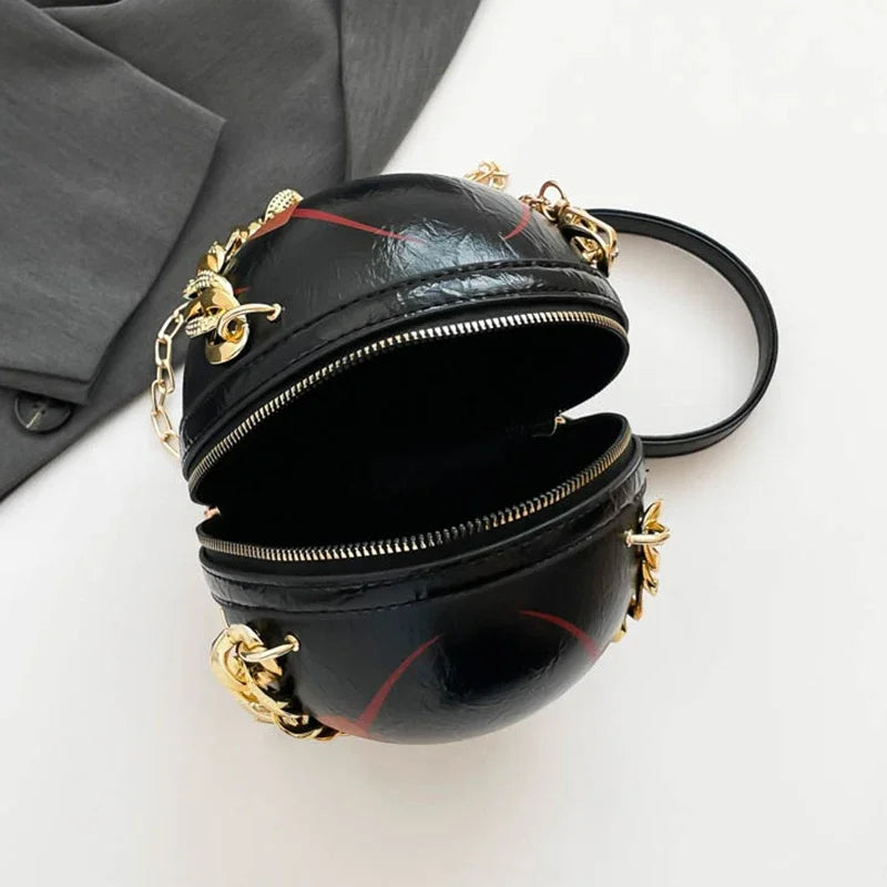 Thick Chain Handbag Clutch Bag 2024 New Halloween Handbag Purse Ghost Festival Pumpkin Crossbody Bag Lady Mini Phone Bag