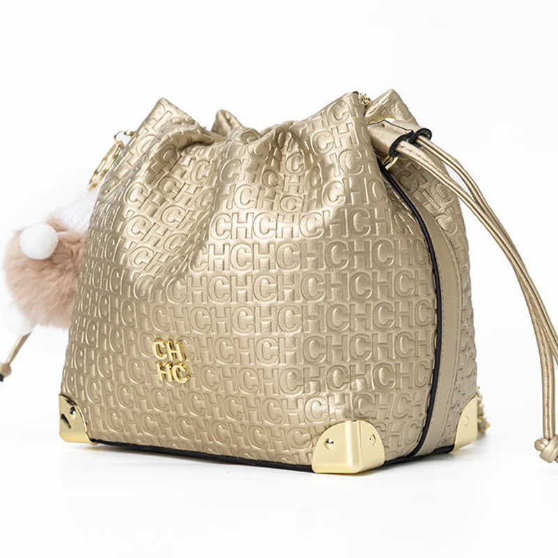 CH Crossbody High Quality Ladies Light Luxury Chain Bag Adjustable Brand Letter Print Cartoon Pendant Design Unique Popular