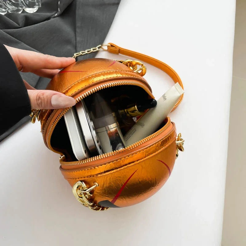 Thick Chain Handbag Clutch Bag 2024 New Halloween Handbag Purse Ghost Festival Pumpkin Crossbody Bag Lady Mini Phone Bag