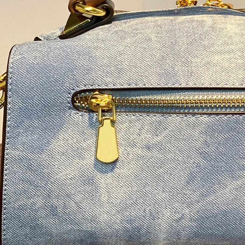 Artificial Leather Retro Unisex Large Capacity Blue Handbag Shoulder Crossbody Messenger Bags Doctor Boston Women Purse