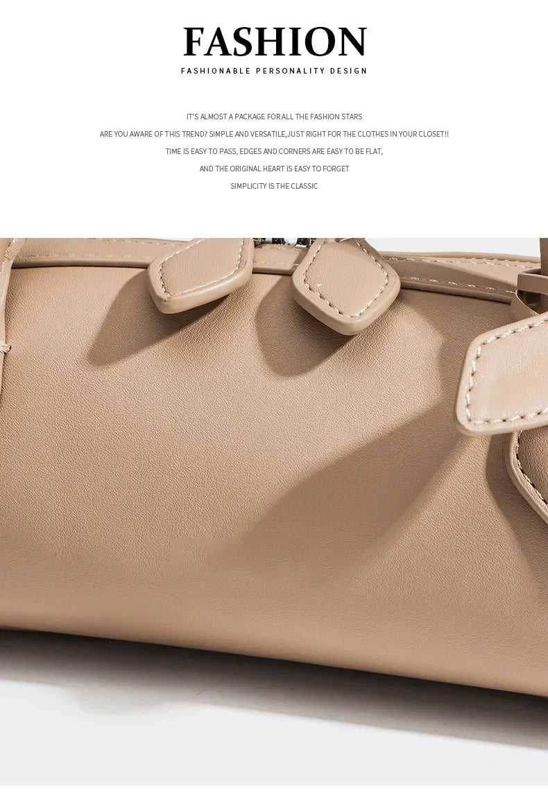 French Designer Sausage Bag Vintage Underarm Bag Genuine Leather Women's Handbag Casual Commuting Versatile Single Shoulder Bags