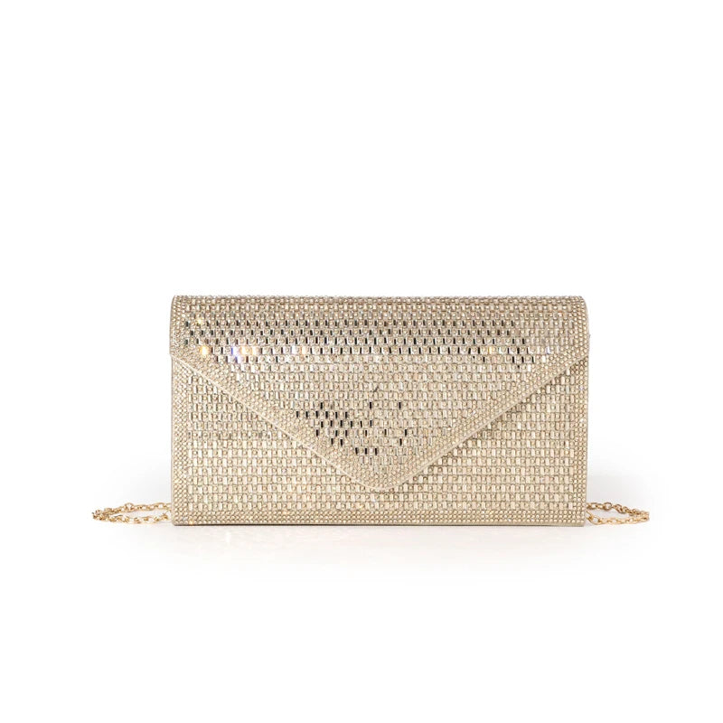 Fshionable Women's Eveningbag Full Diamonda Sparking Luxury Rhinestone Clutch Bag Embellished Sequin Shiny Wedding Banquet Bags