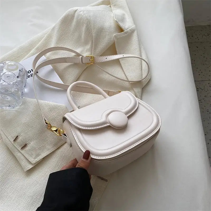 Senior Texture Small Bag Female 2025 Spring Summer New Popular Pop Crossbody Package Network Red Small Handheld Saddle Bags