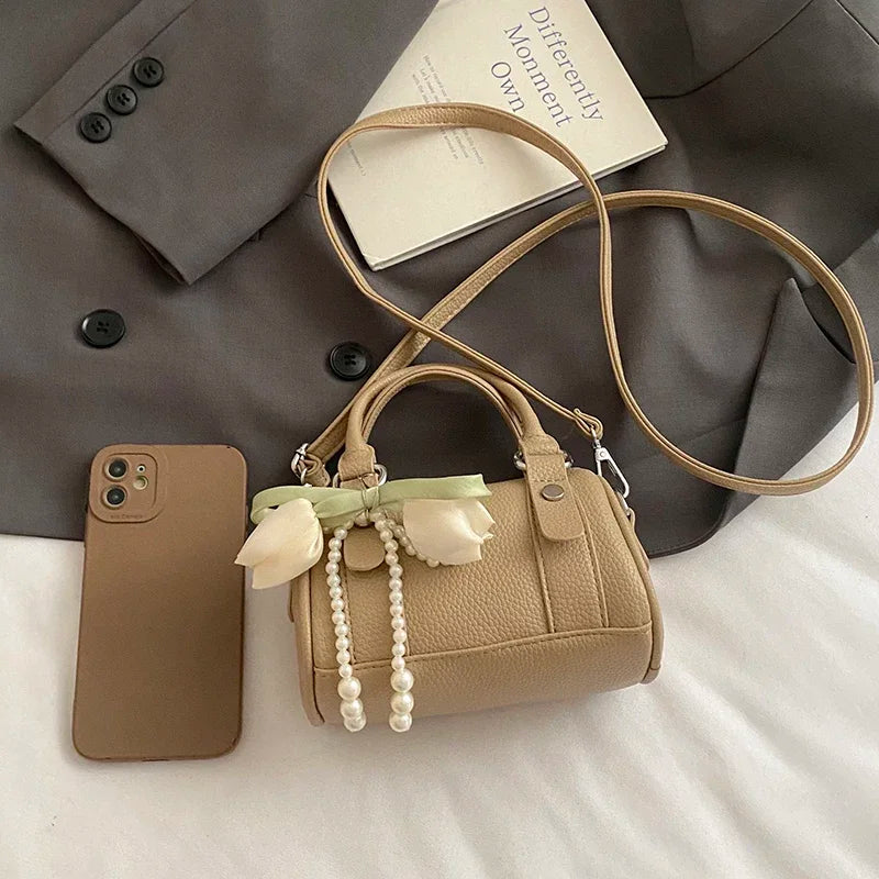 Candy Color Pu Leather Handbag Clutch Bag Fashion bolsa feminina Brand Small Square Bag 2025 New Versatile Mobile Phone Bag Purs