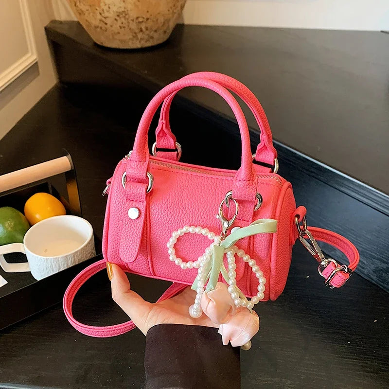 Candy Color Pu Leather Handbag Clutch Bag Fashion bolsa feminina Brand Small Square Bag 2025 New Versatile Mobile Phone Bag Purs