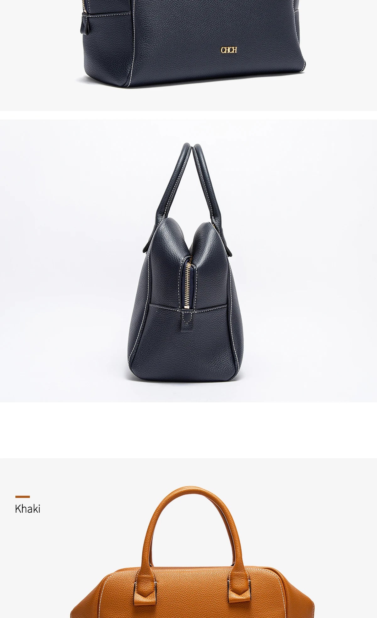 CHCH Women's Crossbody Bag Autumn Large Capacity Pillow Bag Hidden Blue Zipper Wide Shoulder Strap Travel Bag