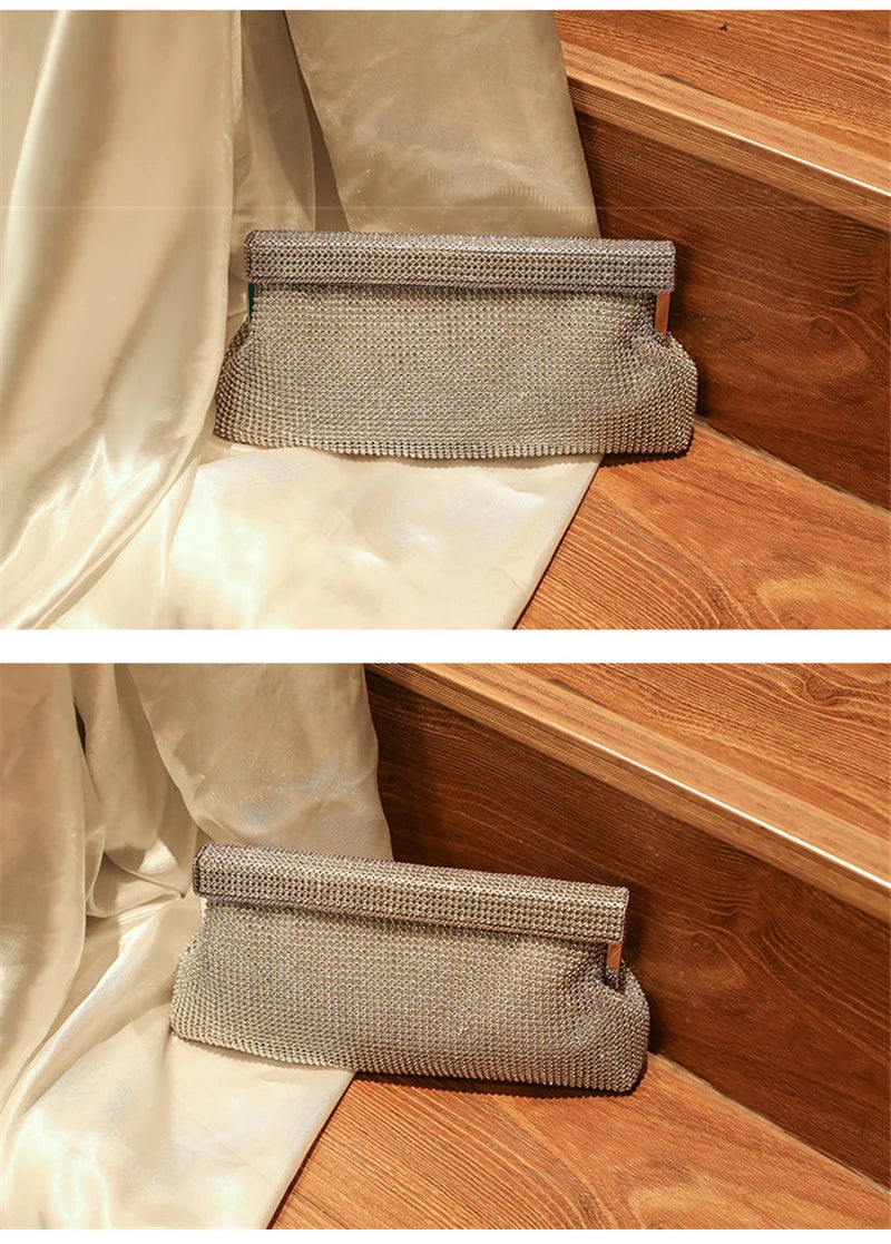 XMESSUN Women New Diamond Evening Clutch Bag Fashion Brand Ladies Wedding Party Pouch Wallet Chain Shoulder Crossbody Clip Bag