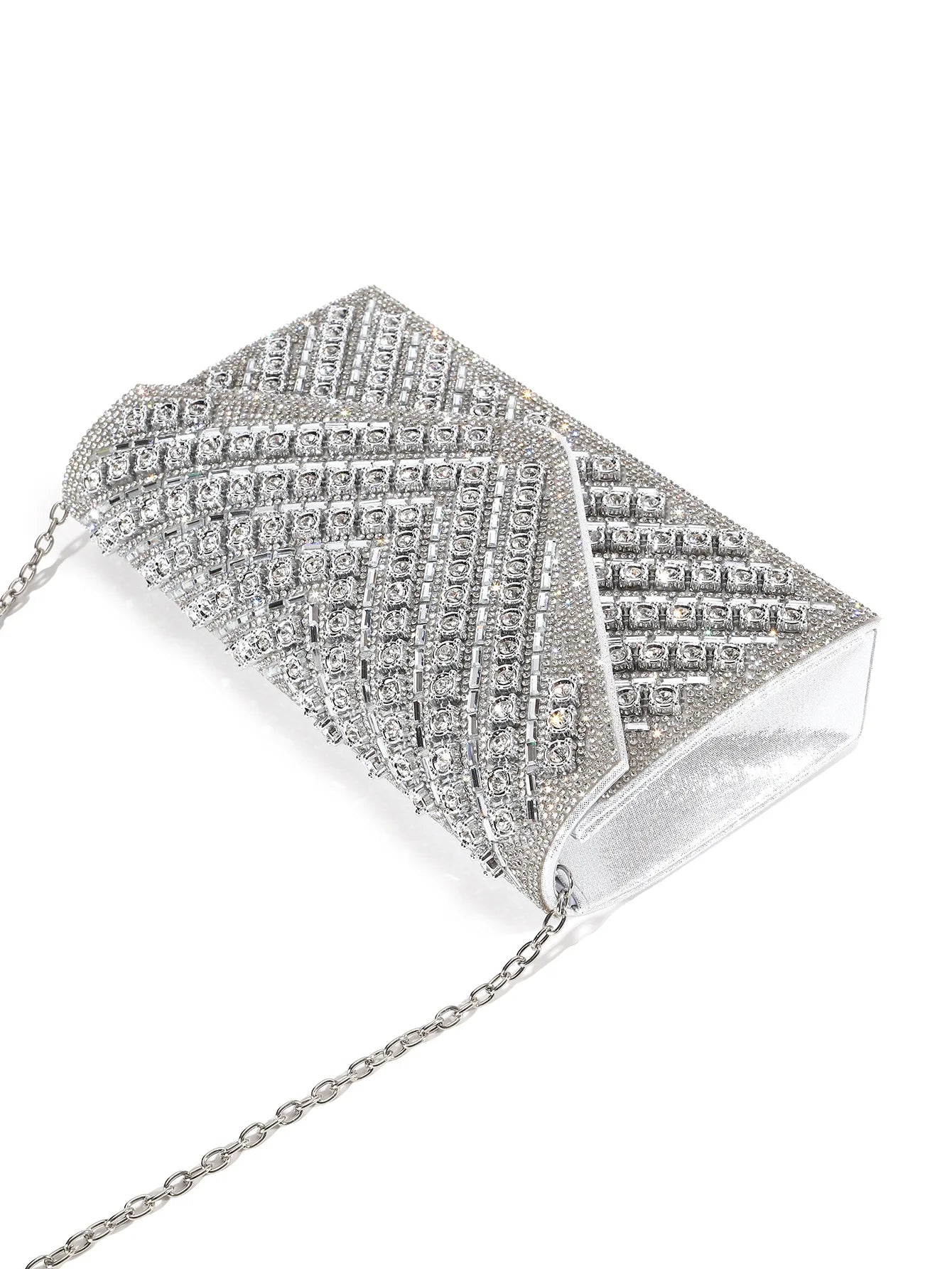 Fshionable Women's Eveningbag Full Diamonda Sparking Luxury Rhinestone Clutch Bag Embellished Sequin Shiny Wedding Banquet Bags