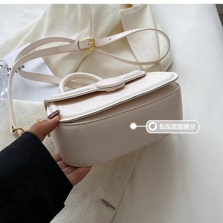 Senior Texture Small Bag Female 2025 Spring Summer New Popular Pop Crossbody Package Network Red Small Handheld Saddle Bags