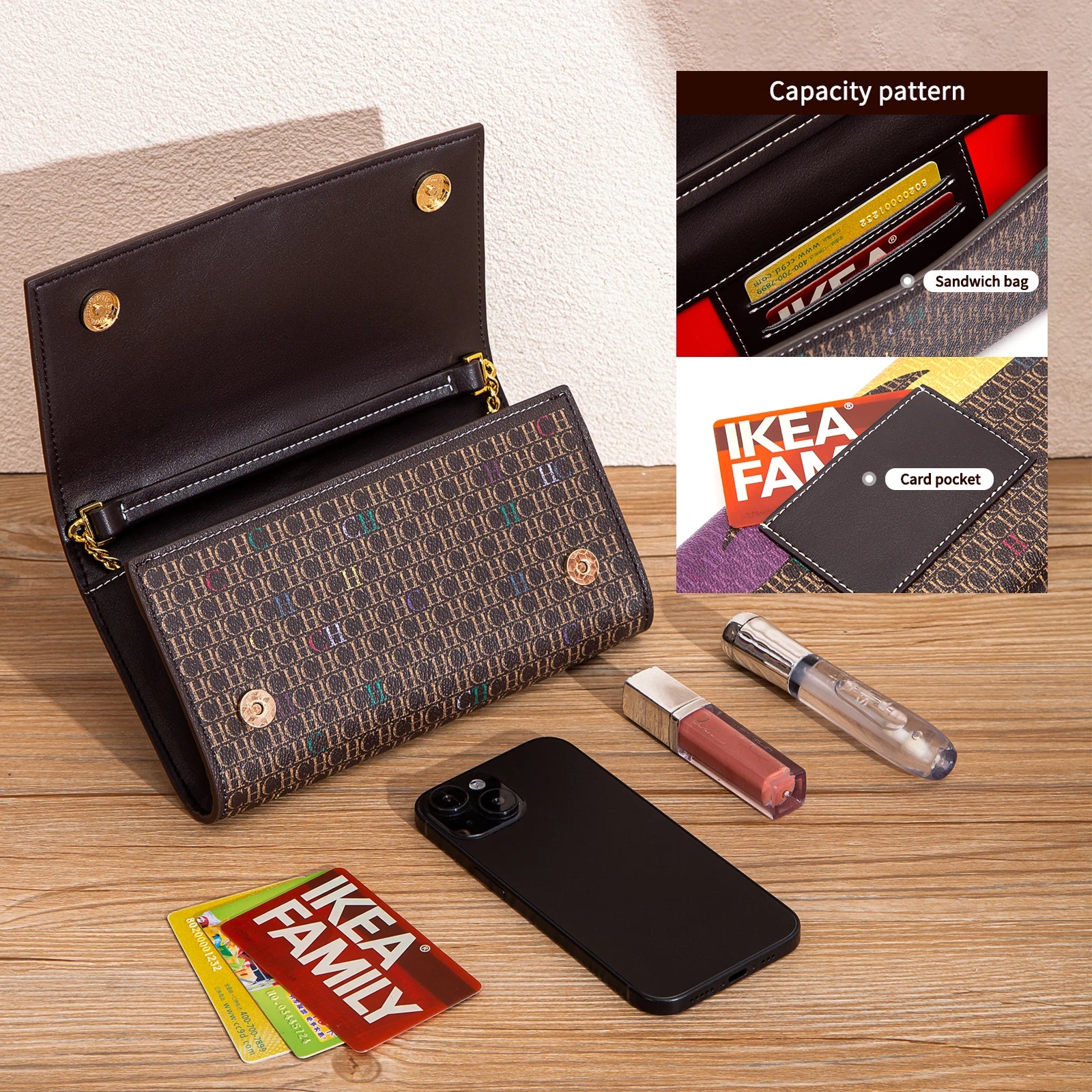 CHCH Chain Bag Summer New Small Flip Small Square Bag Phone Bag Crossbody Bag